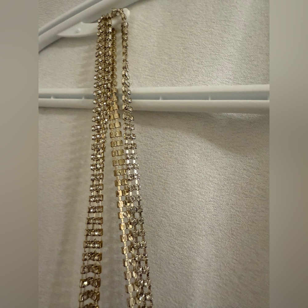 Black evening dress small crystal straps fitted body dress - Picture 3 of 4